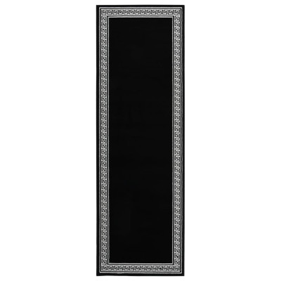 Tepih tekač BCF črn z motivom 80x250 cm