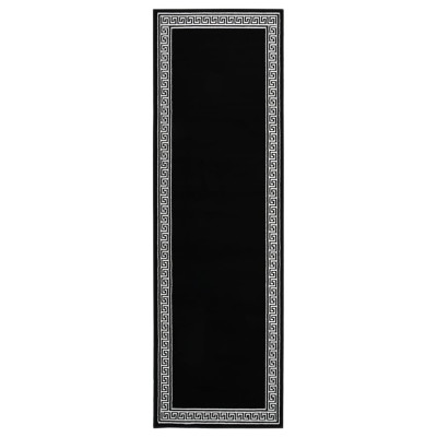 Tepih tekač BCF črn z motivom 80x300 cm