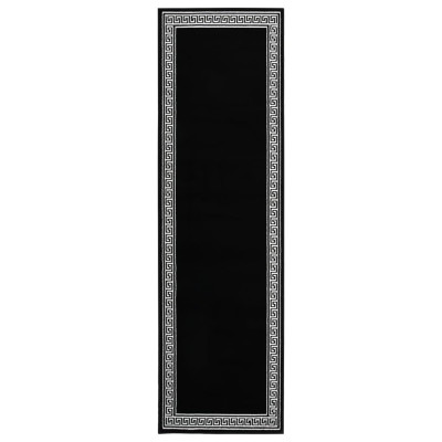 Tepih tekač BCF črn z motivom 80x350 cm