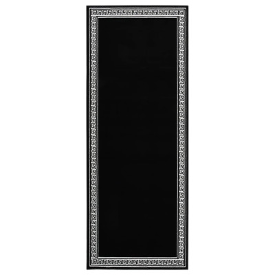 Tepih tekač BCF črn z motivom 100x300 cm