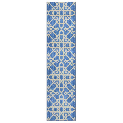 Tepih tekač moder 80x350 cm