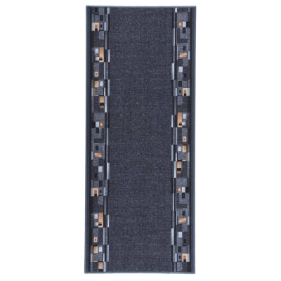Tepih tekač antraciten 80x200 cm protizdrsen
