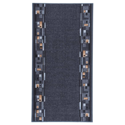 Tepih tekač antraciten 100x200 cm protizdrsen