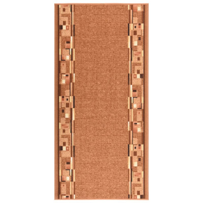 Tepih tekač rjav 67x150 cm protizdrsen
