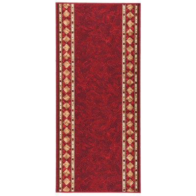 Tepih tekač rdeč 67x150 cm protizdrsen