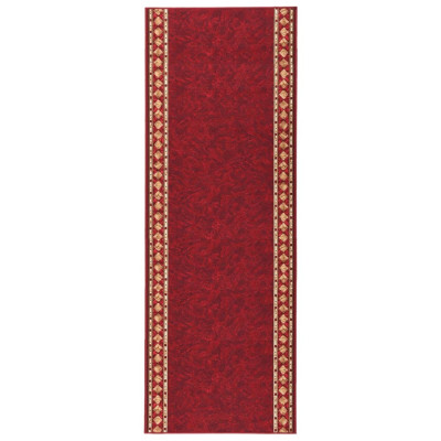 Tepih tekač rdeč 100x350 cm protizdrsen