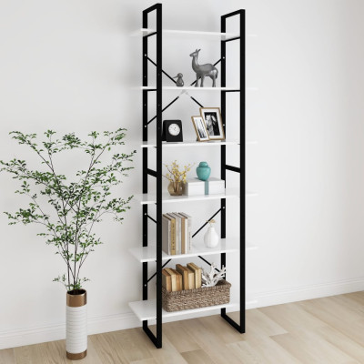 Visoka omara bela 80x30x210 cm iverna plošča