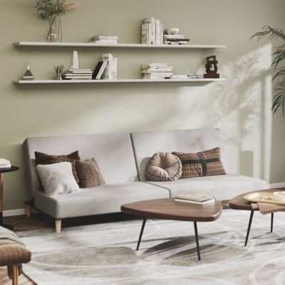 Kavč dvosed z ležiščem svetlo sivo blago