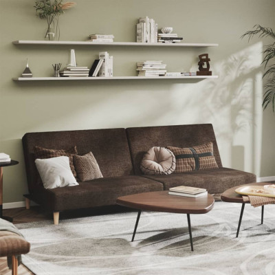 Kavč dvosed z ležiščem temno rjavo blago