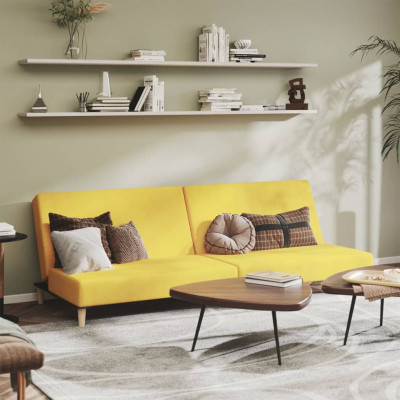 Kavč dvosed z ležiščem rumeno blago