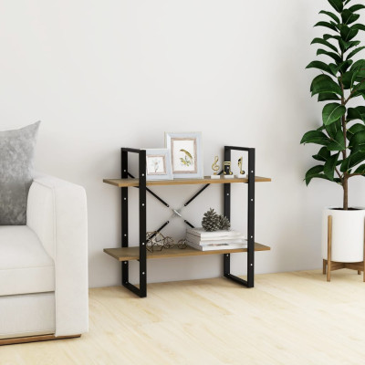 Knjižna omara 2-nadstropna 80x30x70 cm trdna borovina