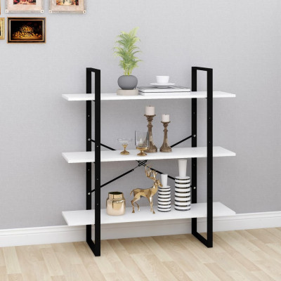 Knjižna omara bela 100x30x105 cm iverna plošča