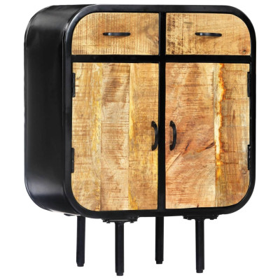 Komoda 60x30x75 cm trden mangov les in železo