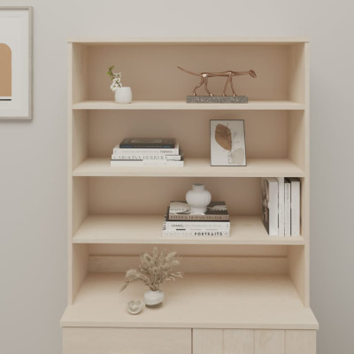 Zgornja omarica HAMAR medeno rjava 90x30x100 cm trdna borovina