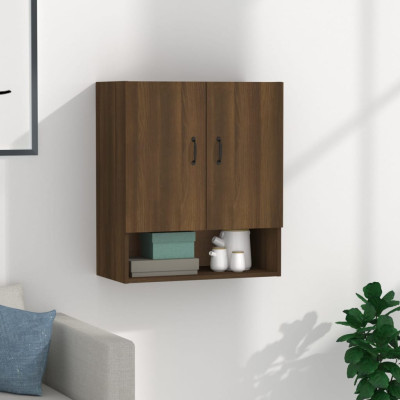 Stenska omarica rjavi hrast 60x31x70 cm inženirski les