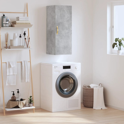 Stenska omarica betonsko siva 34,5x34x90 cm