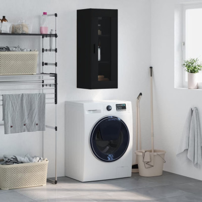 Stenska omarica črna 34,5x34x90 cm